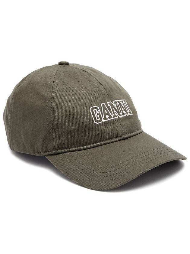 Embroid Logo Ball Cap Green - GANNI - BALAAN 2