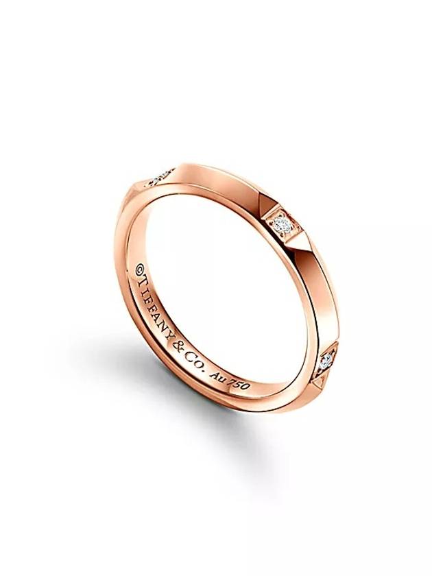 Tiffany Co True Band Ring 2 5mm 18K Rose Gold Diamond - TIFFANY & CO. - BALAAN 3