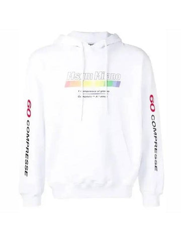 Colorful Printing Cotton Hoodie White - MSGM - BALAAN 1