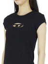 T Angie Peekaboo Logo Short Sleeve T-Shirt Black - DIESEL - BALAAN 9