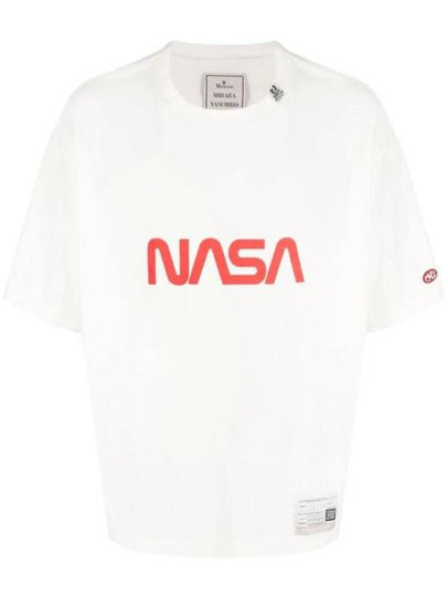 Nasa Print Short Sleeve T-Shirt White - MAISON MIHARA YASUHIRO - BALAAN 2