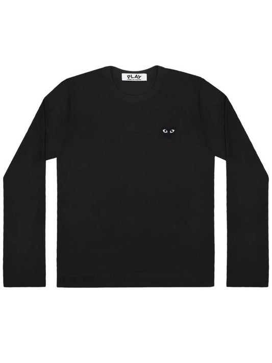 Men's Black Heart Waffen Long Sleeve T-Shirt P1 T120 1 Black - COMME DES GARCONS PLAY - BALAAN 2