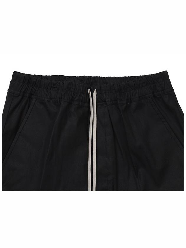 Drawstring Crop Cotton Baggy Pants Black - RICK OWENS - BALAAN 5