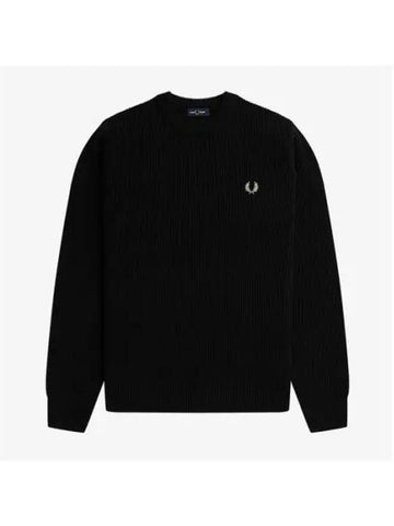 Fred Perry Sharp Textured Lambswool Knit 102 AFPM2336539 - FRED PERRY - BALAAN 1