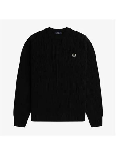 Fred Perry Sharp Textured Lambswool Knit 102 AFPM2336539 - FRED PERRY - BALAAN 1