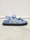 Monogram Paseo Velcro Denim Flat Sandals 37 - LOUIS VUITTON - BALAAN 1