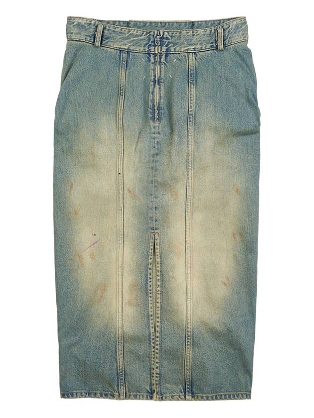 Denim Ruffle H-Line Skirt Dirty Wash - MAISON MARGIELA - BALAAN 3