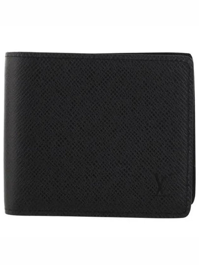 Multiple Taiga Leather Half Wallet Black - LOUIS VUITTON - BALAAN 2