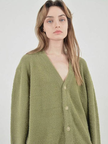 Boocle Angora Cardigan Olive - CHANCE'S NOI - BALAAN 1