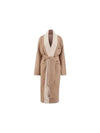 Wool Belt Long Single Coat Beige - SALVATORE FERRAGAMO - BALAAN 2