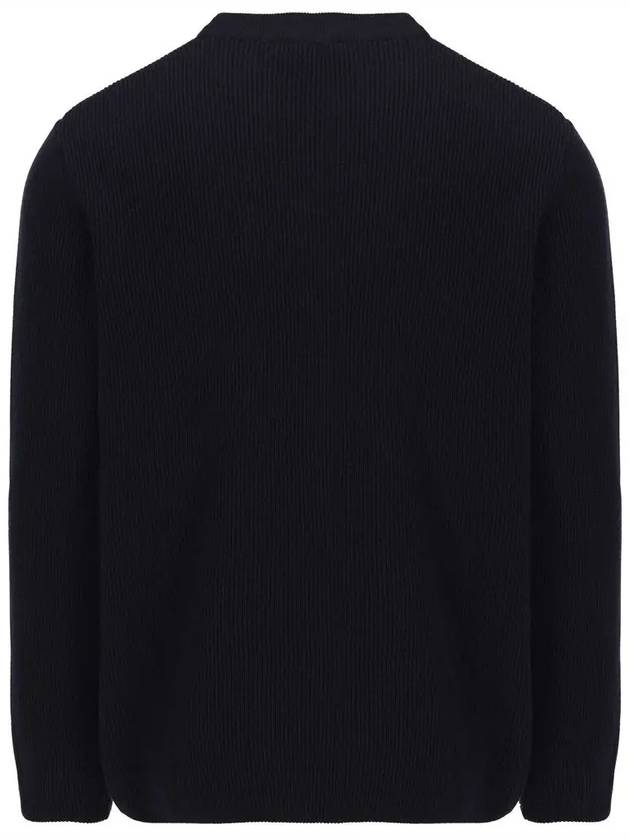 Men's Baby Fox Pullover Cotton Knit Top Navy - MAISON KITSUNE - BALAAN 4