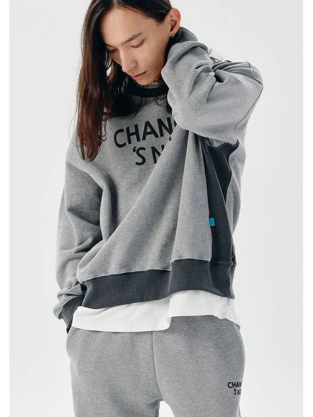 Unisex CHMXMTM Snowy Sweatshirt Mix Gray - CHANCE'S NOI - BALAAN 2