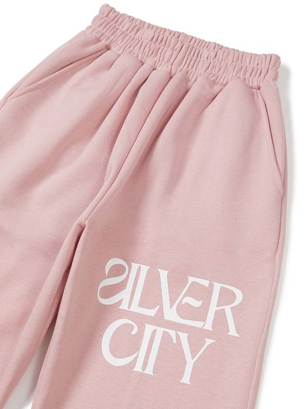 Silver City Wide Brushed Jogger Pants BABY PINK - WEST GRAND BOULEVARD - BALAAN 4