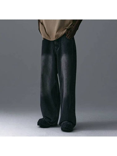 Pre order delivery November 29th Brushed wide denim pants gray - THEANTIPLATFORM - BALAAN 1