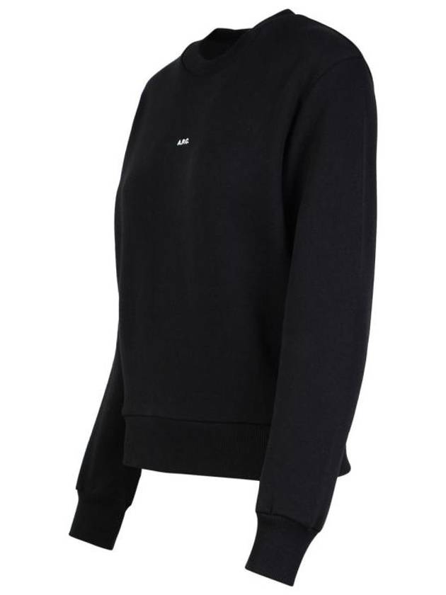 Boxy Micro Logo Sweatshirt Black - A.P.C. - BALAAN 3