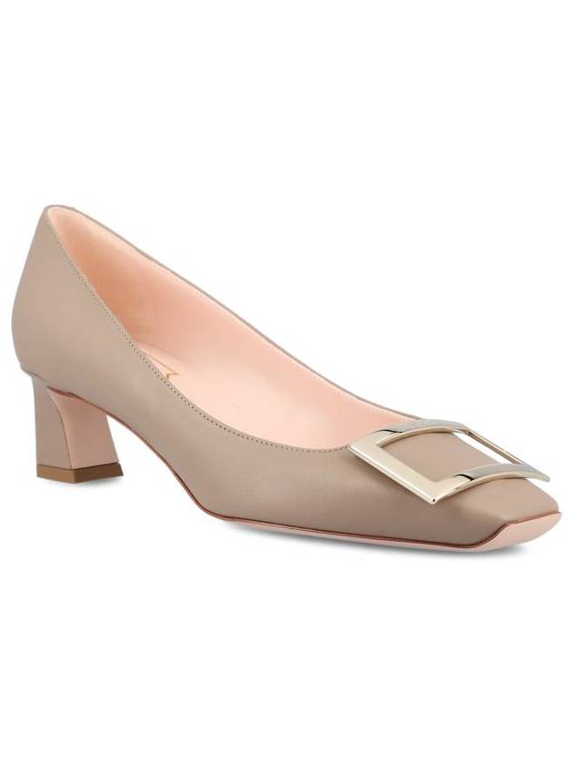 Trompette Metal Buckle Pumps Beige - ROGER VIVIER - BALAAN 3