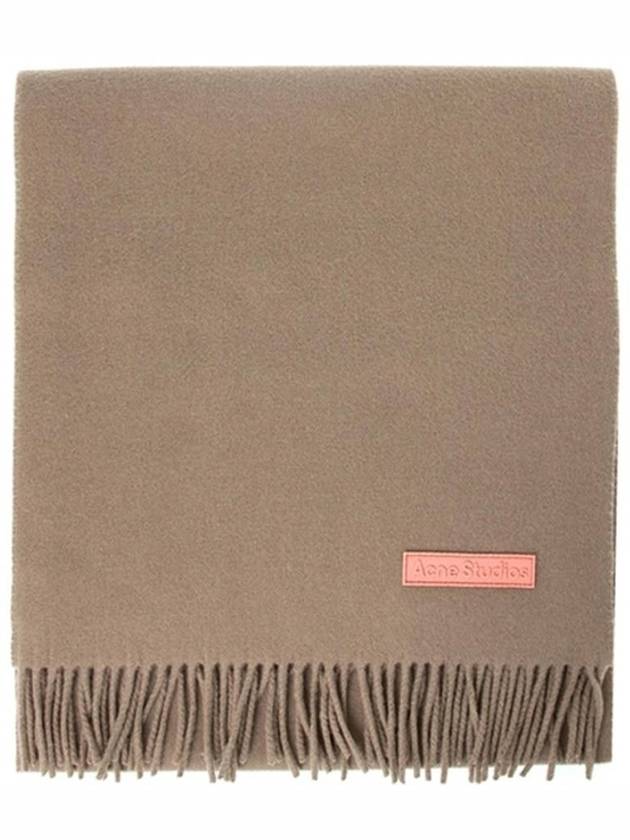 Wool Fringe Muffler Narrow Warm Beige - ACNE STUDIOS - BALAAN 3