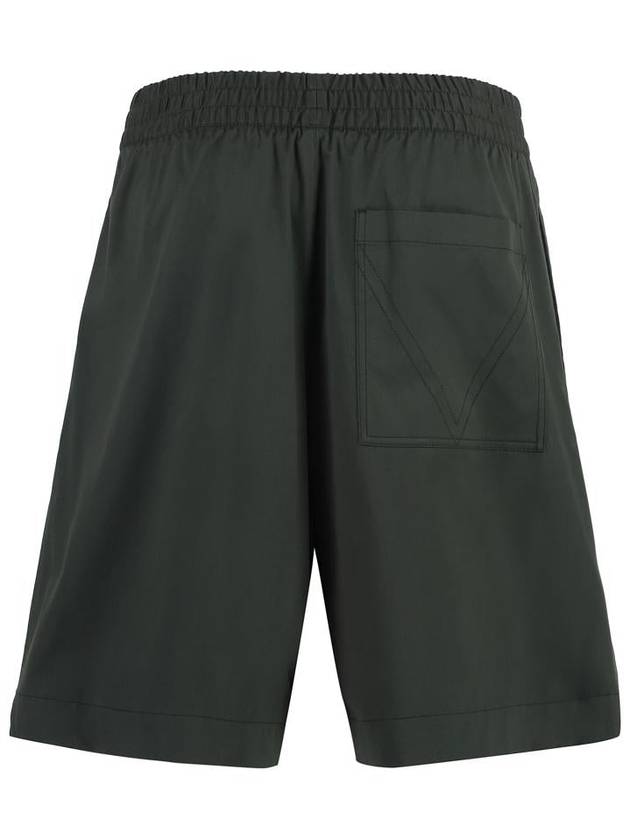 Camping Soft Cotton Shorts Dark Green - BOTTEGA VENETA - BALAAN 3