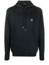 Silk Logo Hoodie Black - PRADA - BALAAN 2