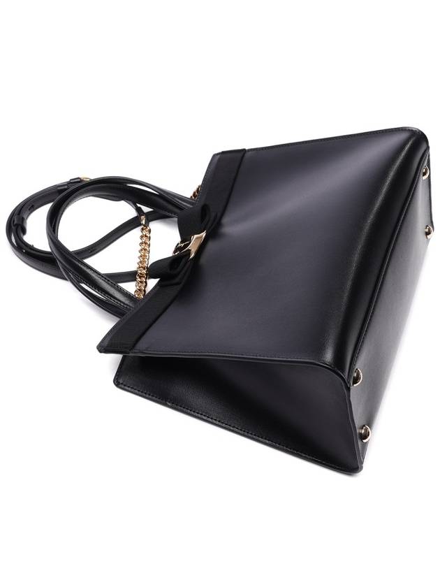 Vara Bow Top Handle Tote Bag Black - SALVATORE FERRAGAMO - BALAAN 6