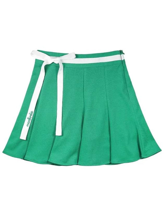 POINT RIBBON Ribbon Tail Flare Skirt GREEN - MONBIRDIE GOLF - BALAAN 2