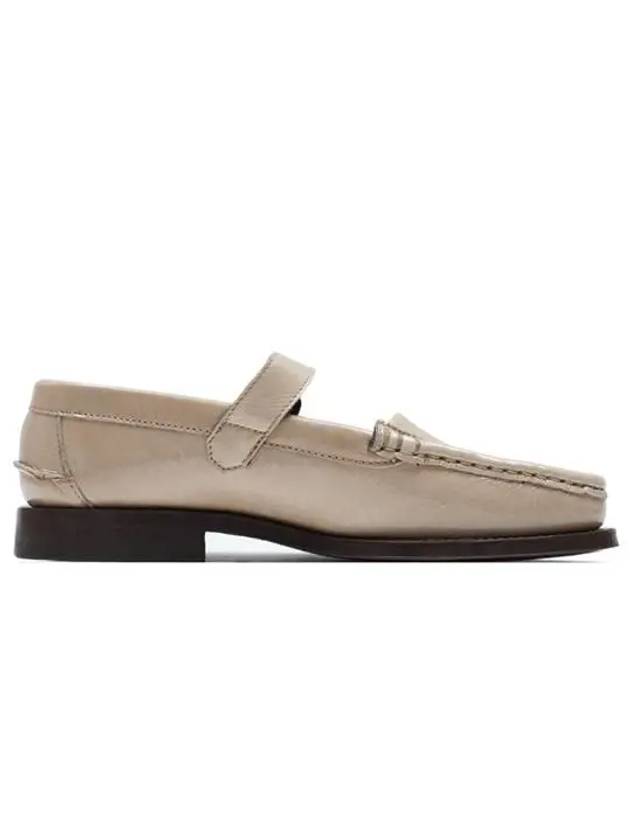 BLANQUER Crinkle Glossy Loafer Cream WFR23BLSH002 - HEREU - BALAAN 4