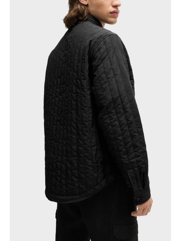 Padded Shirt Jacket Black - HUGO BOSS - BALAAN 3