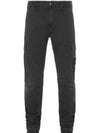 Men's Wappen Patch Cargo Straight Pants Black - STONE ISLAND - BALAAN 2