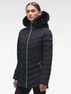 Women's Roselan Hooded Padded Black Fur Black - MOOSE KNUCKLES - BALAAN 2