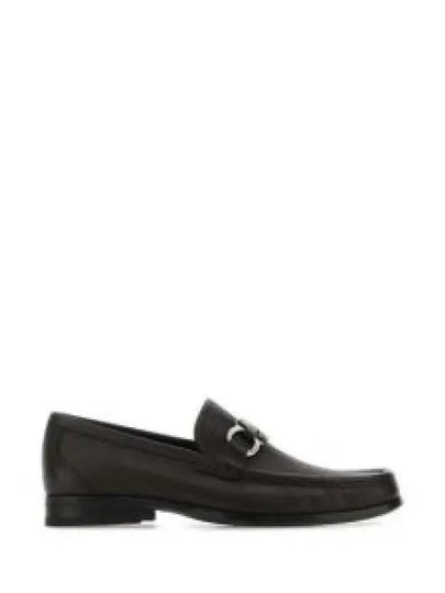 Gancini Suede Moccasin Loafers Dark Brown - SALVATORE FERRAGAMO - BALAAN 2