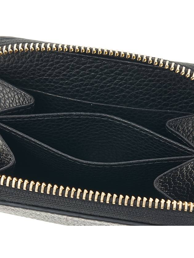 Women's Gancini Logo Zipper Card Wallet Black - SALVATORE FERRAGAMO - BALAAN 10