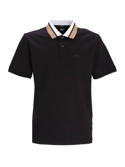 Men's Parlay Short Sleeve PK Shirt Black - HUGO BOSS - BALAAN 1