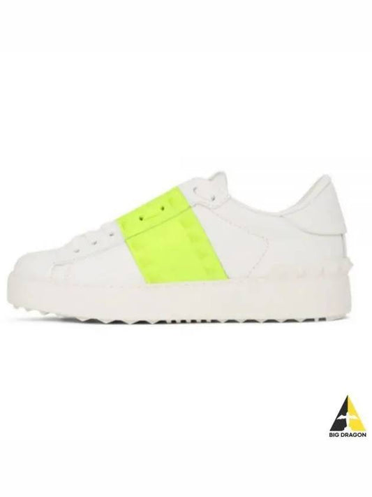 TY2S0931 Untitled Sneakers White Fluorescent Green UTU 15K - VALENTINO - BALAAN 1