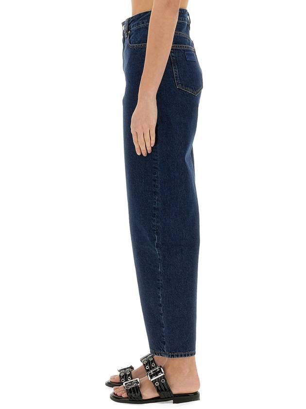 Organic Cotton Balloon Jeans Dark Blue - GANNI - BALAAN 5