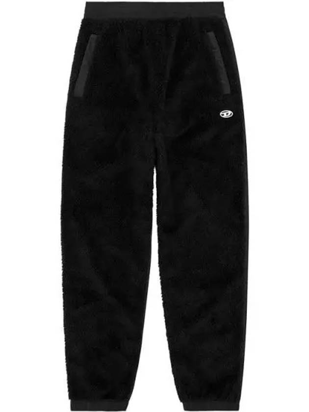 Fleece Nylon Track Pants Black - DIESEL - BALAAN 2