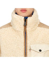 Men's Plattiers Fleece Zip-Up Parka Cream - MONCLER - BALAAN 10