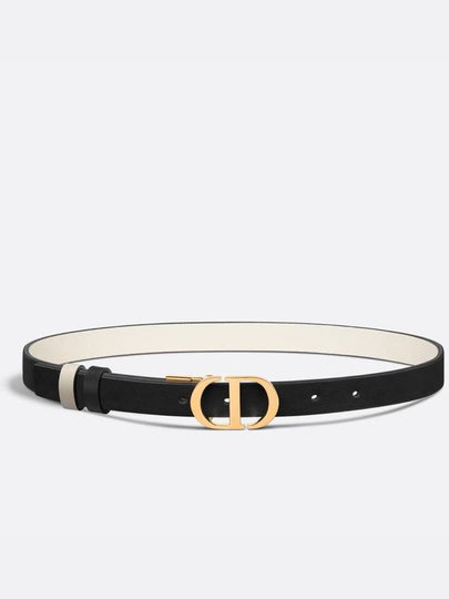 30 Montaigne Reversible Leather Belt Black White - DIOR - BALAAN 2