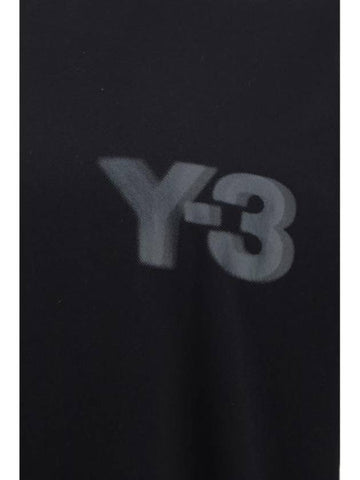 Logo Print Short Sleeve T-Shirt Black - Y-3 - BALAAN 1