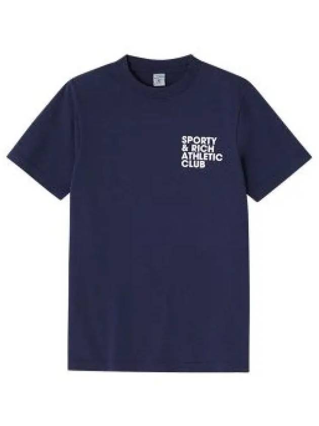 Exercise Often Cotton Short Sleeve T-Shirt Navy - SPORTY & RICH - BALAAN 2