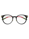 Eyewear Oval Frame Glasses Black - GUCCI - BALAAN 1