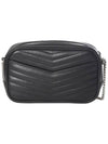 Lou Quilted Leather Mini Cross Bag Black - SAINT LAURENT - BALAAN 4