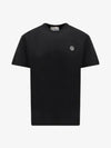 Logo Patch Short Sleeves T-Shirt Black - STONE ISLAND - BALAAN 3