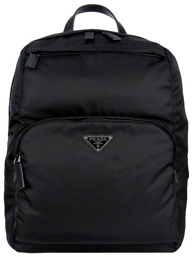 Triangle Logo Re-Nylon Backpack Black - PRADA - BALAAN 3