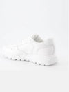 Prax 01 Re-Nylon Brushed Leather Low-Top Sneakers White - PRADA - BALAAN 3