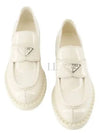 Chocolate Patent Leather Loafers Ivory - PRADA - BALAAN 2