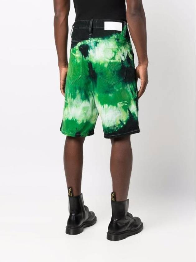 Men's Tie Dye Shorts Green - AMI - BALAAN 7