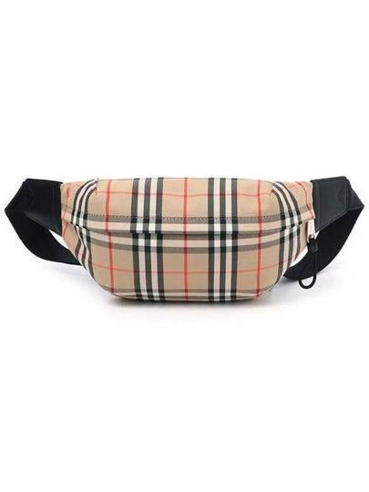 Medium Vintage Check Bonded Cotton Belt Bag Beige - BURBERRY - BALAAN 2