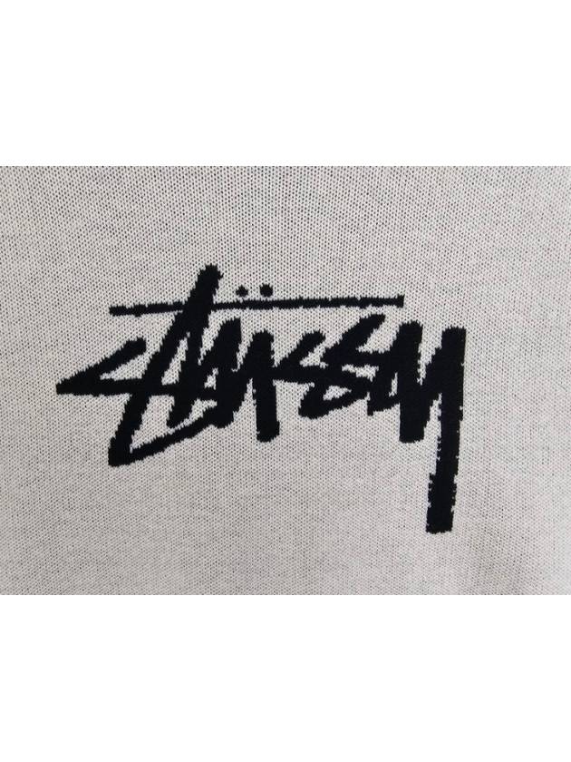 logo knit vest cream - STUSSY - BALAAN 9