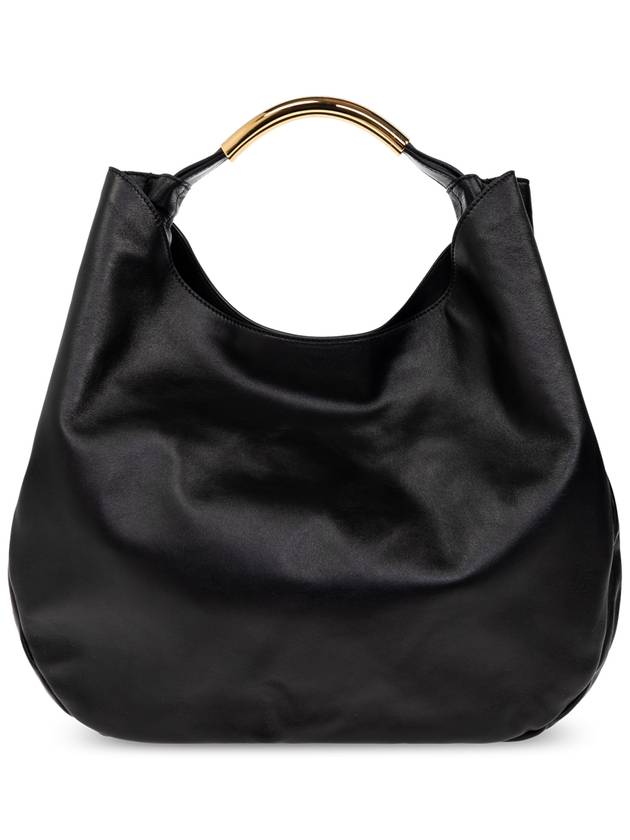 Moschino Leather Shopper Bag, Women's, Black - MOSCHINO - BALAAN 1