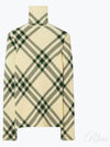 Check Pattern High Neck Knit Top Green - BURBERRY - BALAAN 2